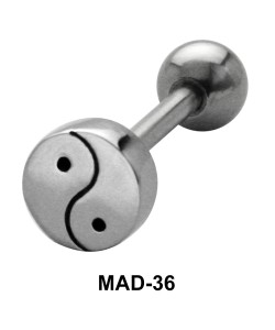 Yin Yang S316L Tongue Piercing MAD-36